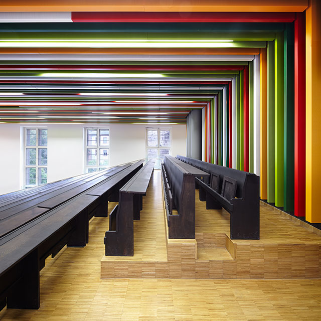 Interiorfotografie Fabian Aurel Hild für Blocher den Hörsaal in der Universität in Heidelberg